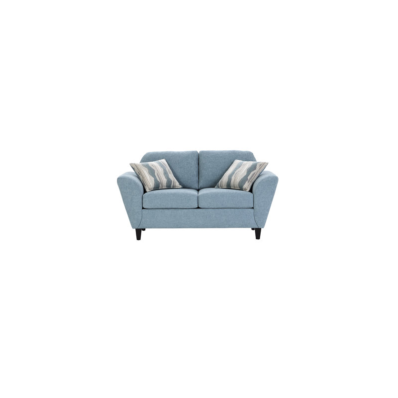 Causeuse Hughes Furniture 23500, Flair Misty, Polyester Flair Misty