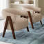Chaise d'appoint moderne avec dossier courbé et pieds en bois massif-791773422