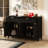55.1" Modern Sideboard With Adjustable Shelves, 2 Drawers-443889829