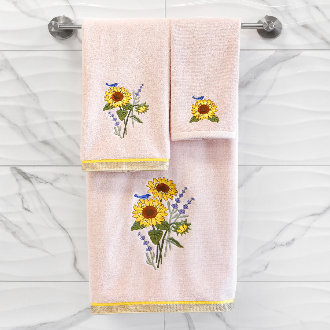 4 Piece 100% Turkish Cotton Towel Set (Set of 4) Linum Home Textiles 