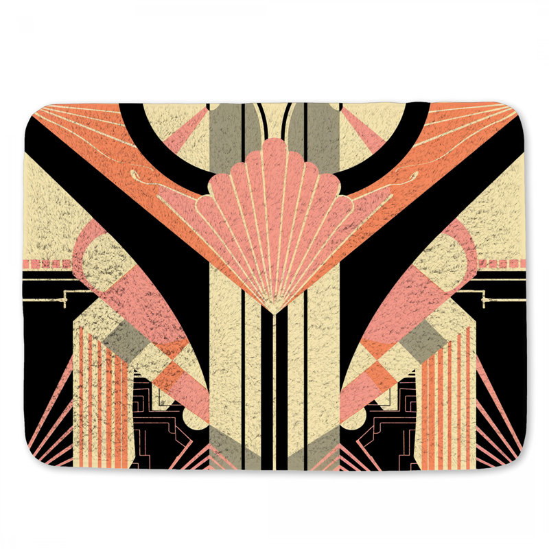 Art Deco Bath Mat Design Bathroom Decor Hollywood Regency, 24" L x 17" W