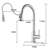 Kitchen Faucets With Pull Down Sprayer, Brushed Nickel, High Arc Single Handle Classic Stainless Steel Sink Faucet 1 Hole, Suitable For Farmhouse Camper Laundry Rv Bar