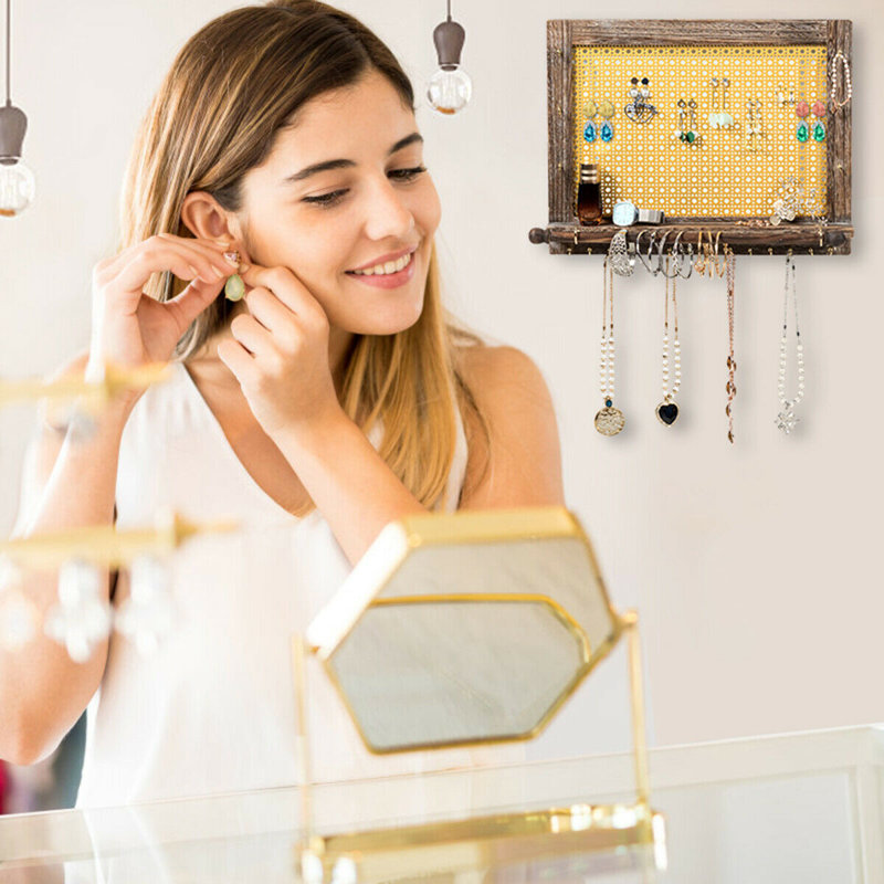 Wood Wall Mounted Jewelry Box