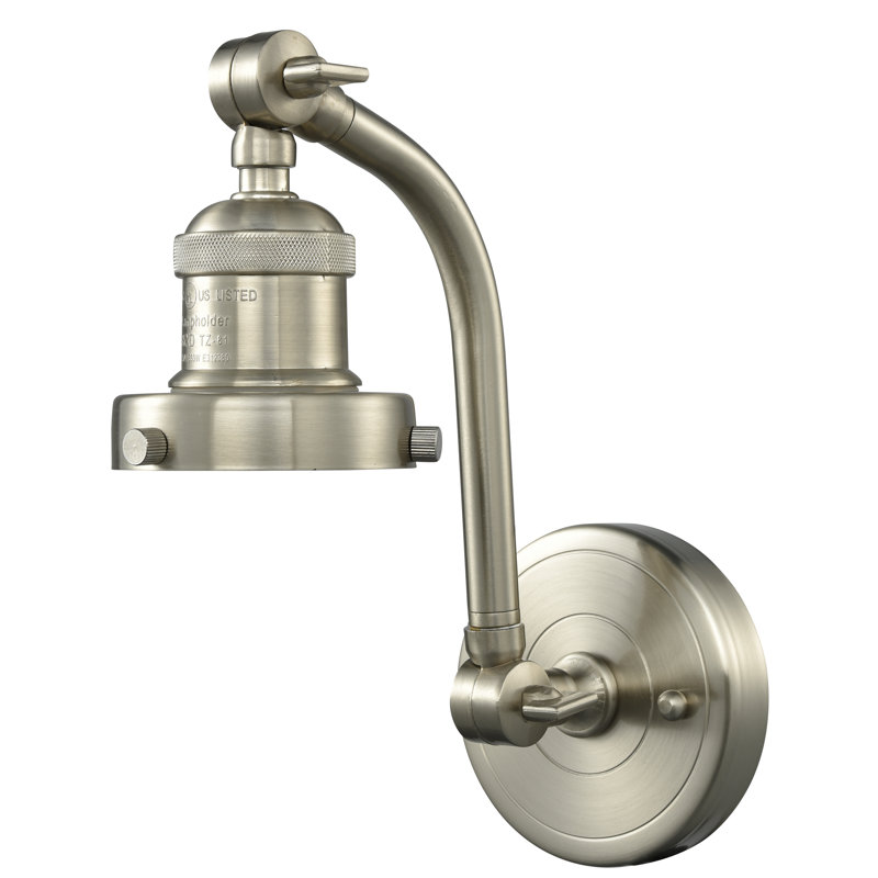 Burlingame Armed Sconce, 3 W LED Vintage Dimmable Bulb, Polished Chrome