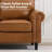 Luelle 61" Upholstered Loveseat Faux Leather Sofa Rolled Arm-1560792283