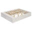Structure de lit plateforme grand format avec 4 tiroirs de rangement et casier de rangement au pied de lit, sans tête de lit, design moderne et peu encombrant - blanc antique-1455421325