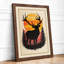 Deer in Golden Light Scandinavian - Framed Print-1682135090-1682135094