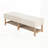 Rectangular Upholstered Linen Fabric Ottoman Bench