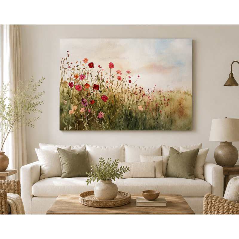 Art mural sur toile tendue Wildflower Meadow, H 36 po x l 48 po