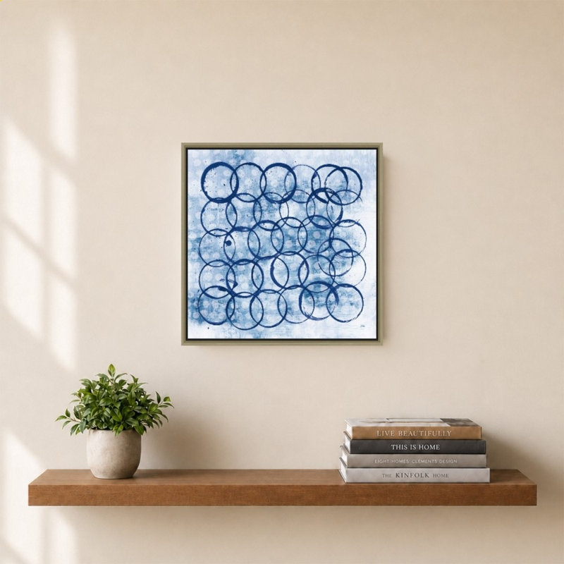 Eclipse II by Melissa Averinos - Graphic Art on Canvas, Champagne