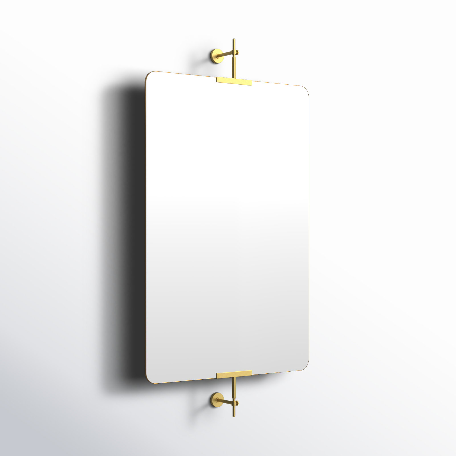 Guava Metal Rectangle Mirror, 46" x 24", Gold