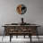 Stylish Decorative Wooden Wall Accessory, Black & Walnut, 22.0 in Diameter | 50% Real Wood (Thickness: 1.2 in) & 50% Metal (Thickness: 0.06 in) | Unique Design, Ideal for Home Décor & Modern Interiors