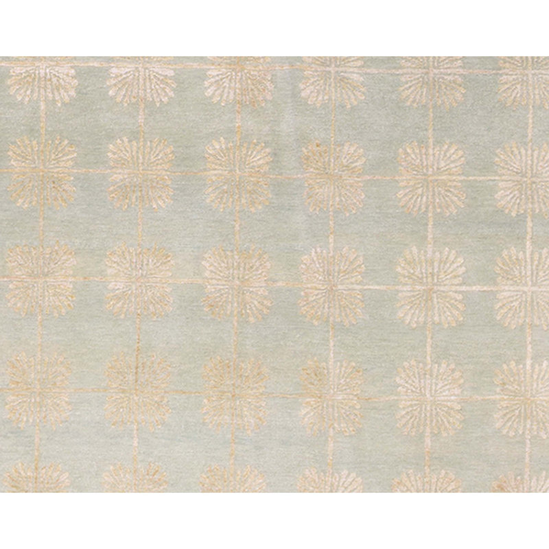 Windsom Geometric Area Rug in Light Green, Rectangle 9'2" x 11'11"