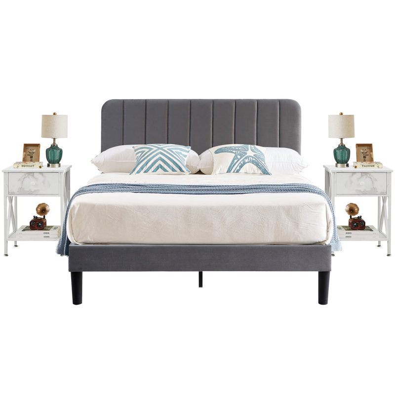 Steel Piece Bedroom Set, Full / Double, White