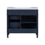 Meuble-lavabo spacieux en bois bleu moderne avec lavabo 36 po