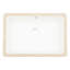 Lavabo de salle de bain rectangulaire encastré en céramique avec trop-plein 18 po x 12 po Lucilla - Design élégant, surface lisse pour rénovation style moderne blanc classique, toilettes résistantes aux acides