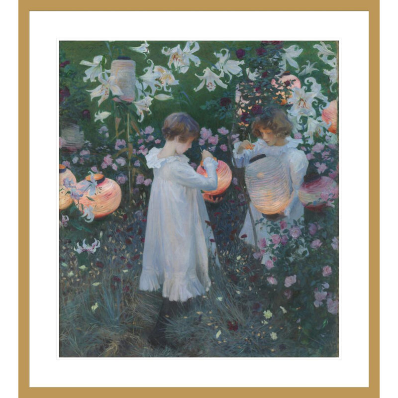«Carnation Lily Lily Rose» par John Singer Sargent, impression giclée sur cadre, H 36,93 po x l 33,5 po