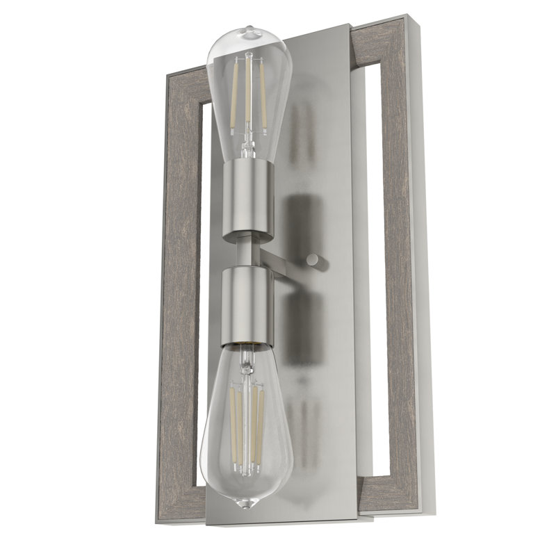 Woodburn Aluminum Armed Sconce, Brushed Nickel