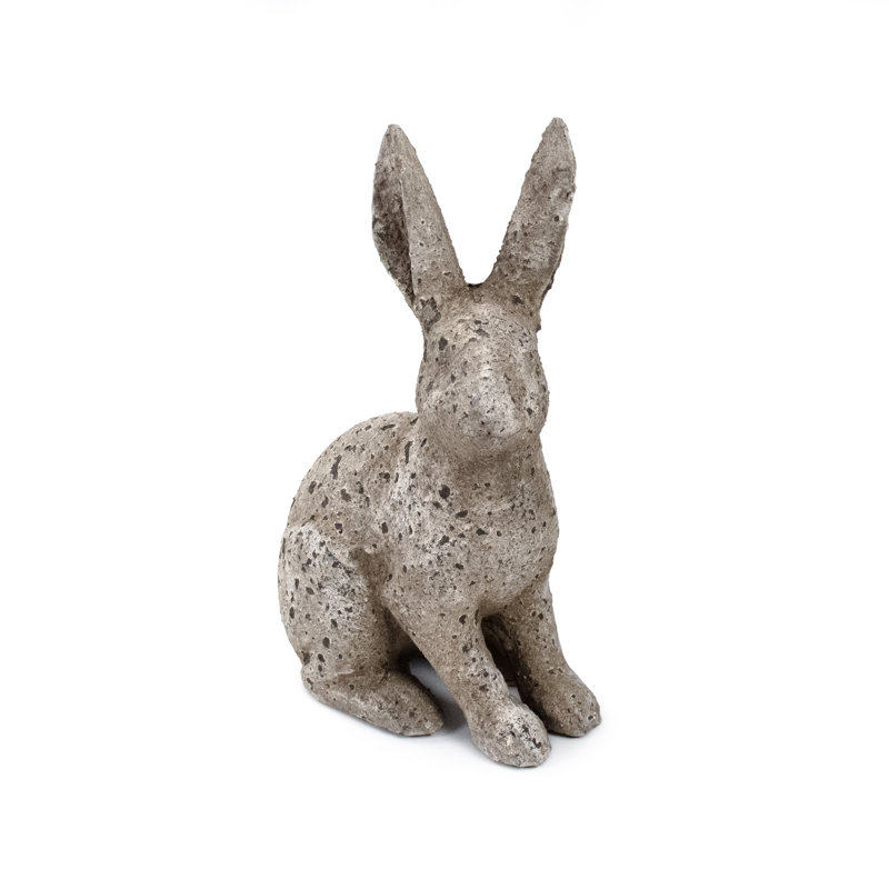 Figurine de lapin rustique en résine, H 11 po x l 7 po x P 4,5 po