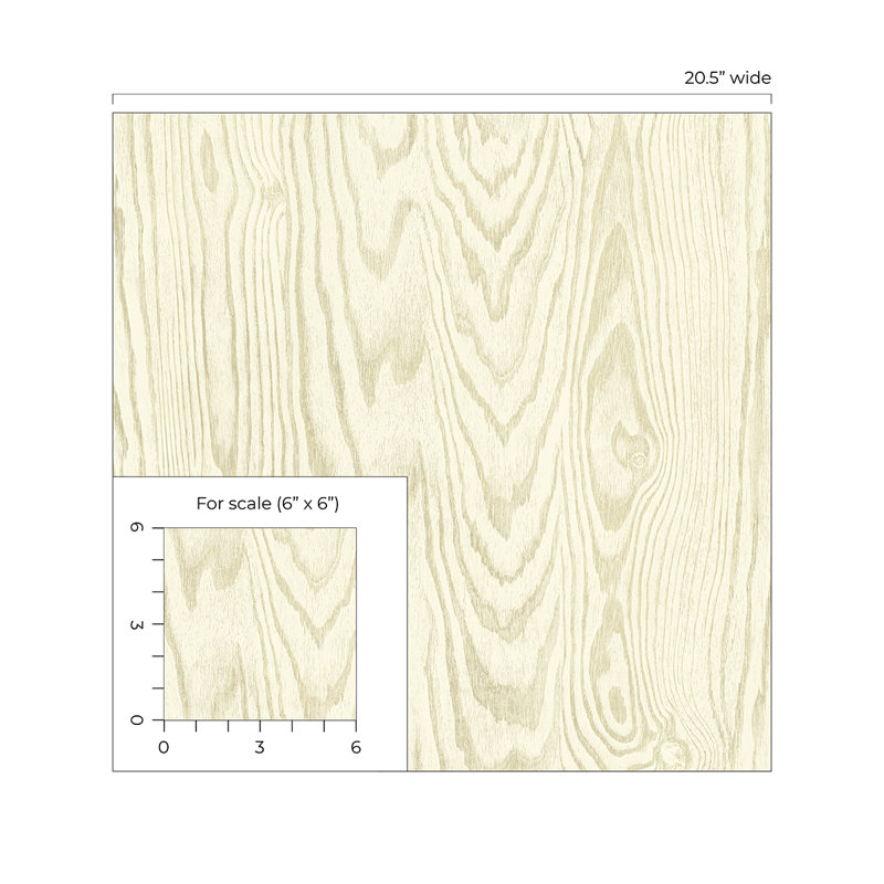 Rouleau de papier peint L 33 pi x l 20,5 po Libbna, Chêne blanc