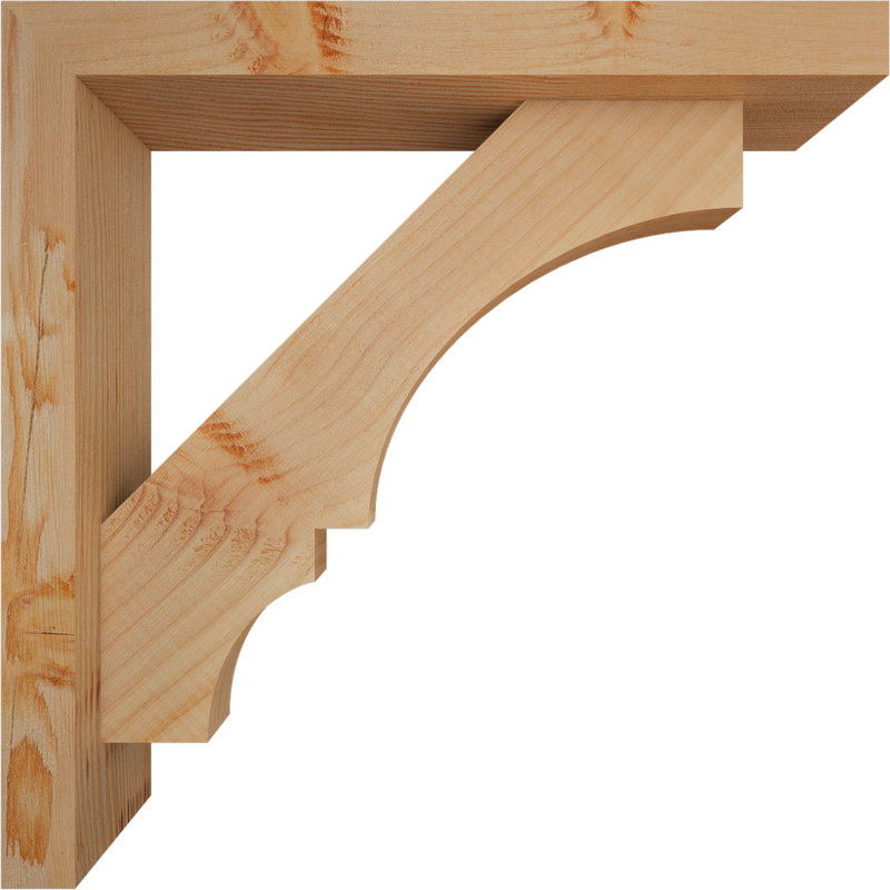 Support de bloc Balboa avec entretoise décalée, 18 po x 18 po, Sapin Douglas de l 3 1/2 (lisse)