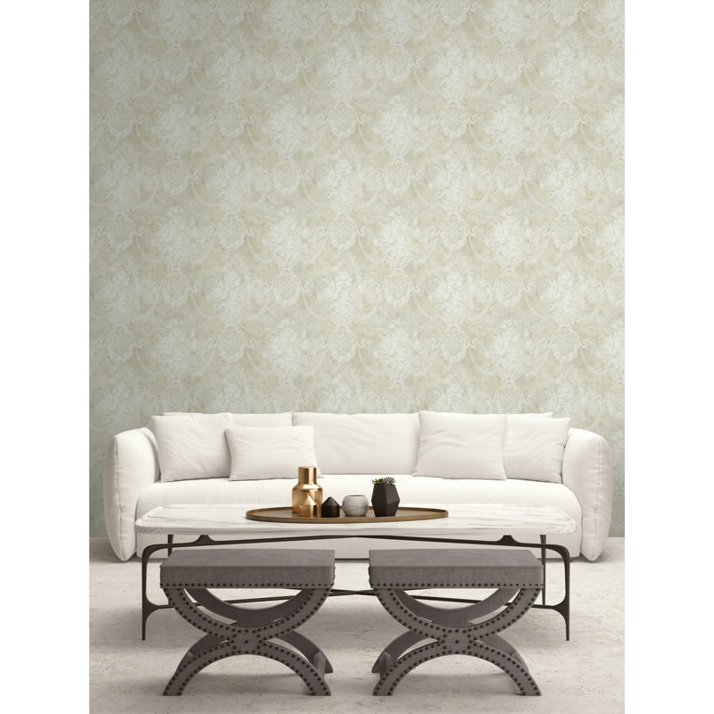 Fernon 33' L x 20.5" W Smooth Wallpaper Roll, Light beige