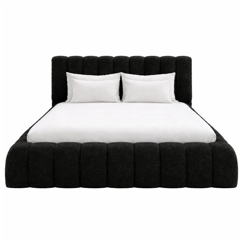 Upholstered Bed, Kingsize (5'), Black