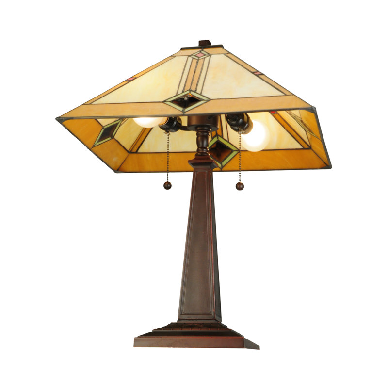 Diamond Mission Glass Table Lamp