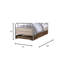  Structure de lit simple en bois massif brun et noir Brighton - Simple, noir et brun