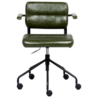 Desk Chair Swivel Faux Leather