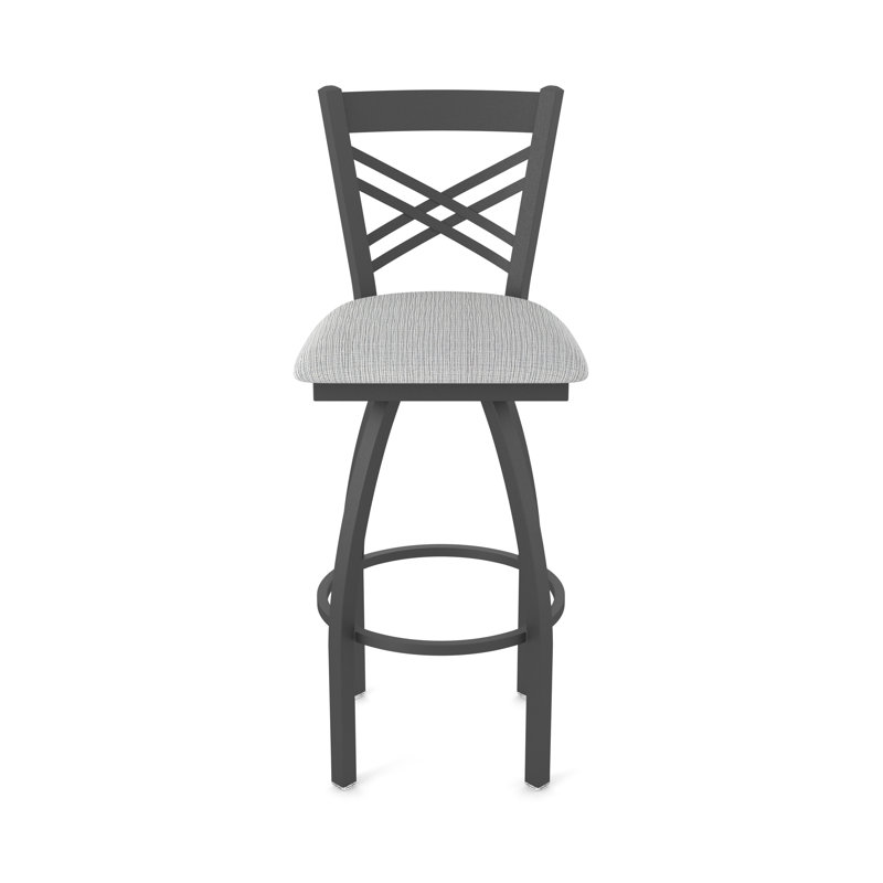 Catalina 36" Swivel Bar Stool, Pewter, Fabric-Graph Alpine