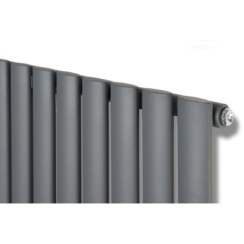 Angela Vertical Designer Radiator, 180 cm H x 23.6 cm W x 10.3 cm D, Anthracite