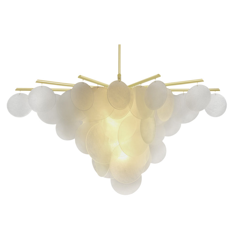 Nimbus 8 - Light Chandelier, Satin Brass
