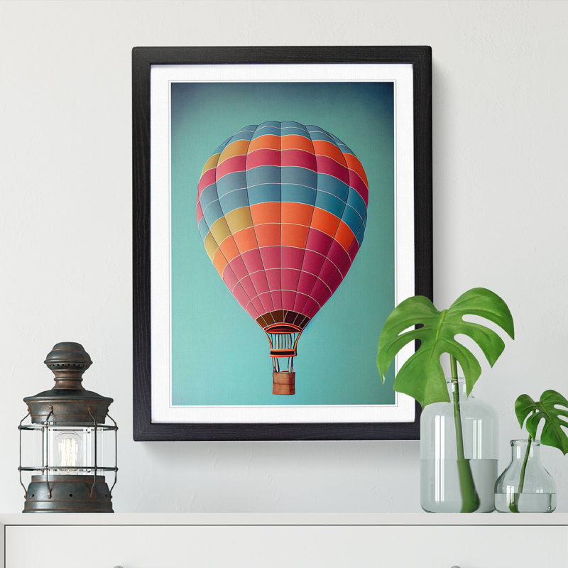 Kwinana Hot Air Balloon Traditional Vol.3 - Framed Print, Black, 64cm H x 46cm W x 2cm D