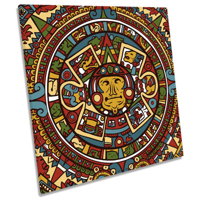 X8996 Modern Mosaic Face Pattern - Wrapped Canvas Print