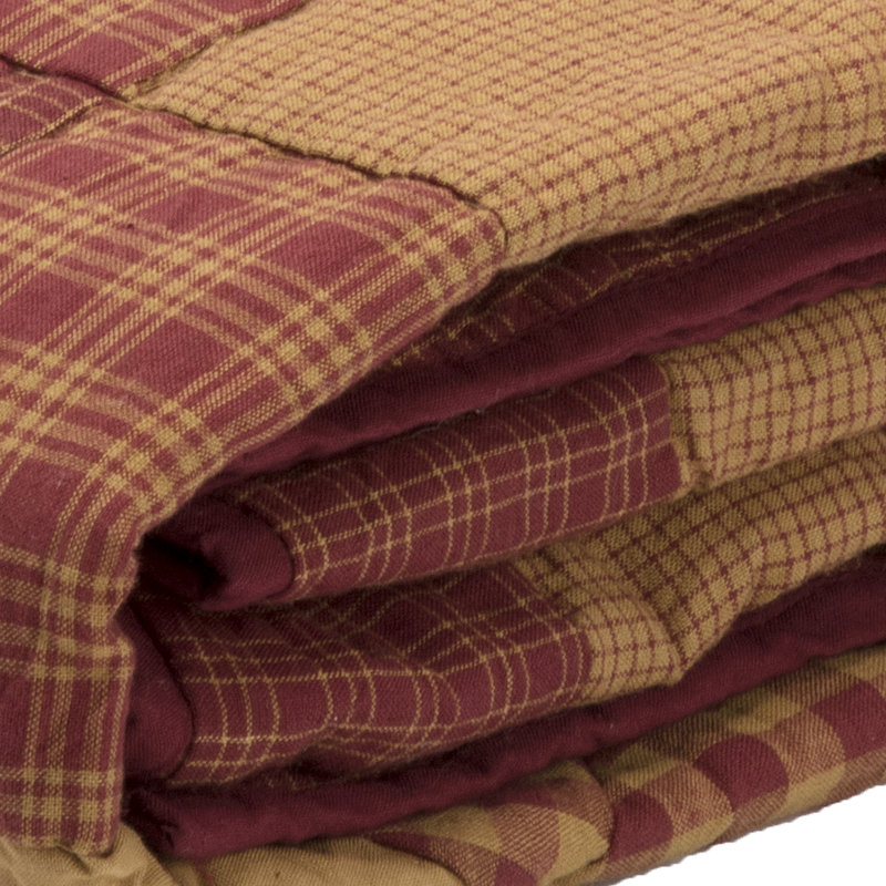 Ninepatch Star Quilted Throw Blanket