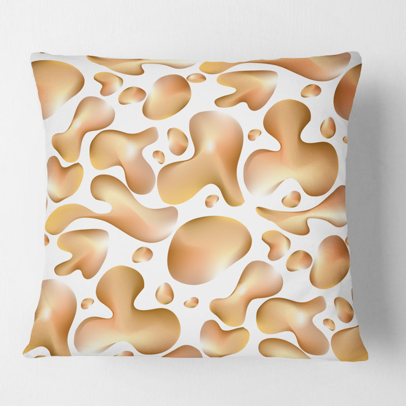 Coussin décoratif à imprimé liquide Mid-Century Modern, 18 po x 18 po