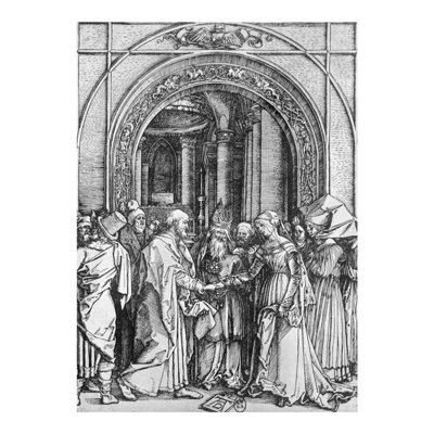 Le mariage de la Vierge de la série «La vie de la Vierge» par Albrecht Dürer - Estampe numérique
