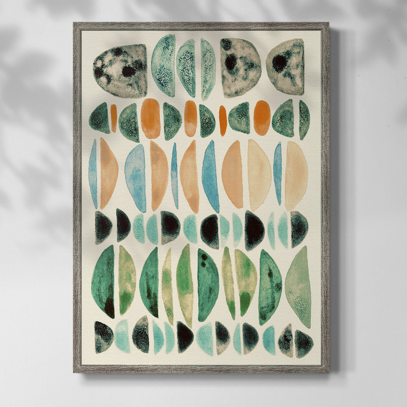 Semi Stack III Framed Print - Solid Wood, 21" H x 17" W