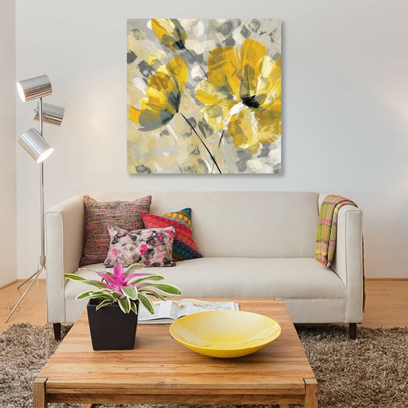 Three Posts Buttercup II by Katrina Craven - Wrapped Canvas Painting ...