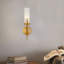 Ilgar Golden Wall Lamp with Transparent Glass Lampshade