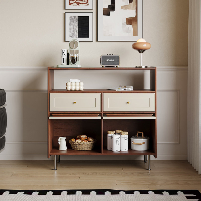 Un buffet simple et rétro, H 39,76 po x l 40,94 po x P 15,75 po
