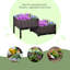 Pacursa 41L Plastic Raised Garden Bed Set of 2 50cm x 50cm x 46.5cm