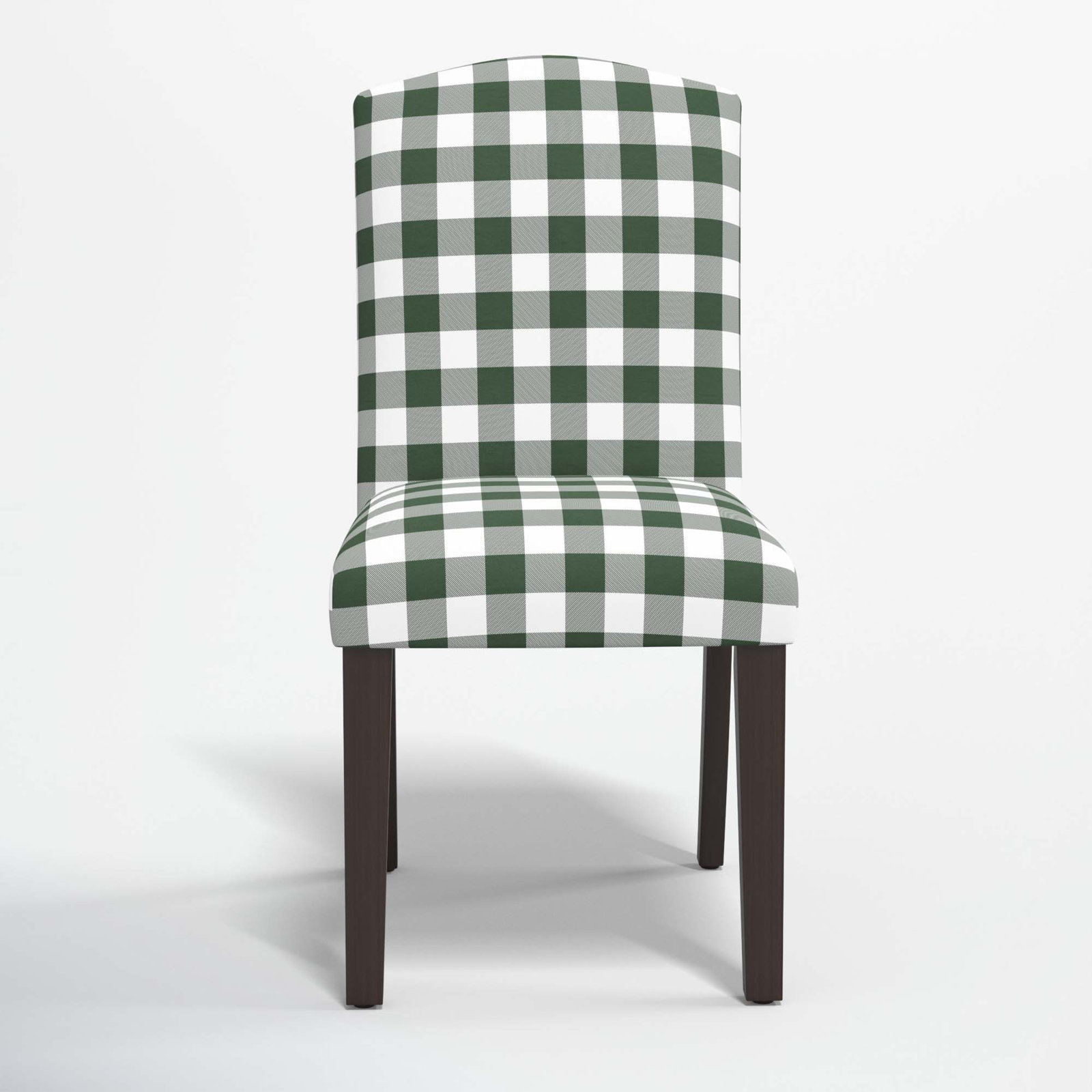 Estrela Dining Chair, Classic Gingham Evergreen, Black