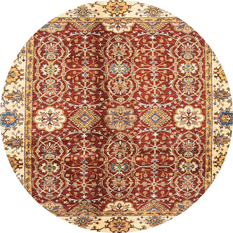 Abstract Indoor Rug, Round 8'