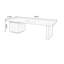 Bureau rectangulaire brun en bois massif avec 3 tiroirs-108207328