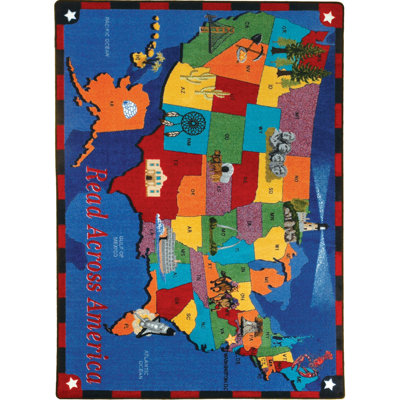 Educational Read Across America Area Rug