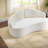 Comfortable Chenille White Sofas, Compact Retro Design For Small Spaces