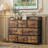 39.4" W Rectangular LED & Power Outlets 8-Drawer TV Stand-150144917
