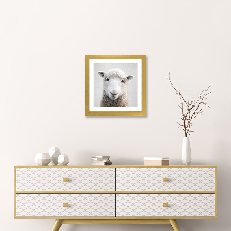 «Sheep» - reproduction de photo, H 24 po x l 24 po x p 1 po, Papier doré
